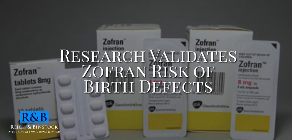 Research Validates Zofran Risk of Birth Defects