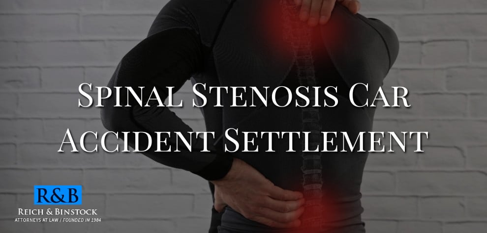 spinal stenosis car accident settlement