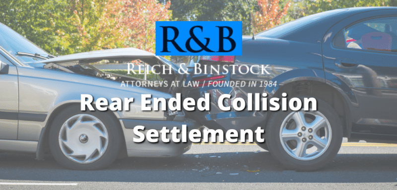 rear ended collision settlement