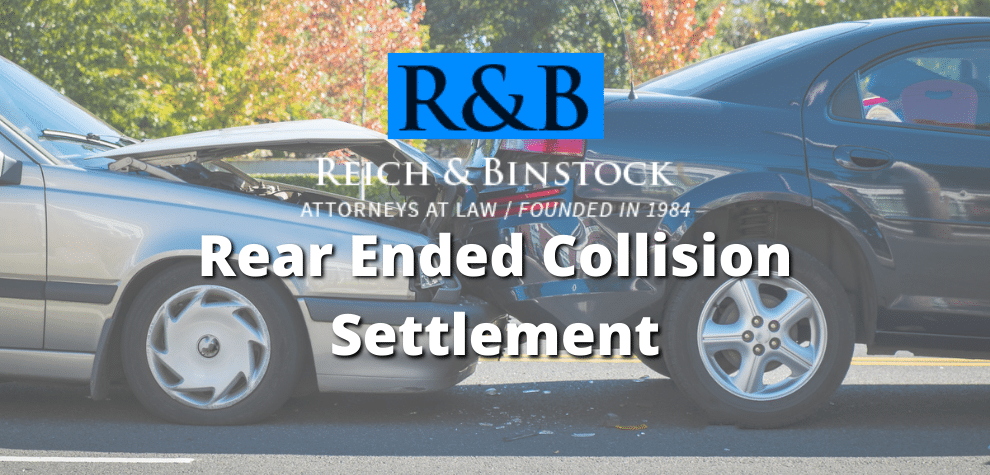 rear ended collision settlement