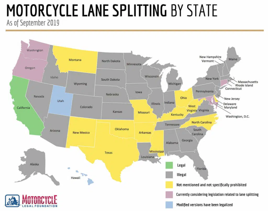 is lane splitting legal