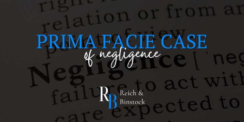 What Is Prima Facie Case of Negligence in Texas