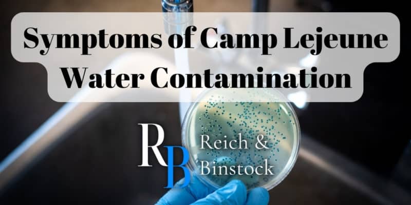 symptoms of camp lejeune water contamination