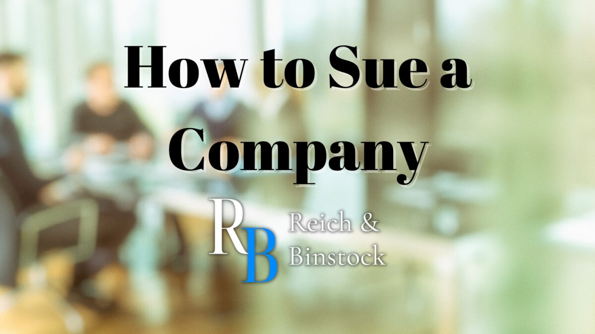 How to Sue a Company