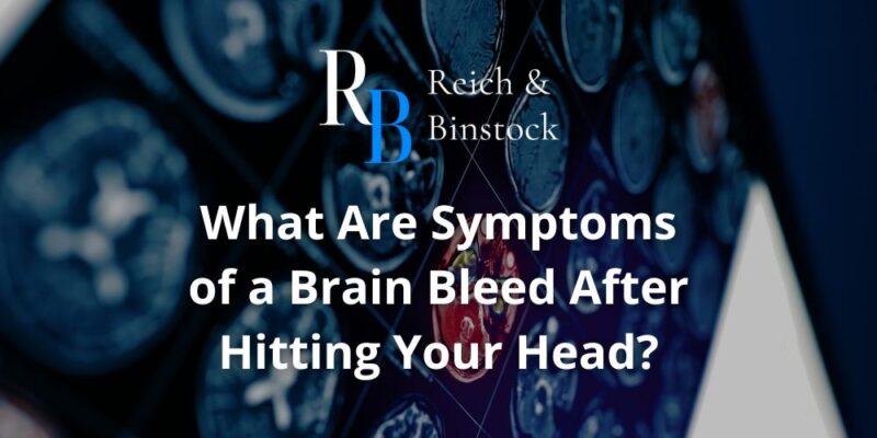 symptoms of brain bleed after hitting head