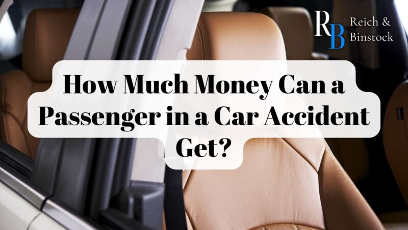 how much money can a passenger in a car accident get
